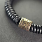 Fortune Jewel Ebony Wood Copper Brass Calm Bracelet