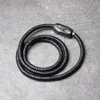 Fortune Jewel Ebony Wood Copper Brass Balance Triple Wrap Bracelet