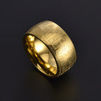 Fortune Jewel Chinese Characters Engraved Pattern Titanium Steel Balance Ring