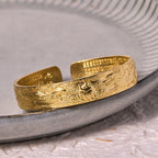 Fortune Jewel Dragon And Phoenix Playing With A Pearl Heart Sutra Carved Copper Brass Luck Bracelet Bangle