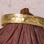 Fortune Jewel Dragon And Phoenix Playing With A Pearl Heart Sutra Carved Copper Brass Luck Bracelet Bangle