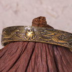 Fortune Jewel Dragon And Phoenix Playing With A Pearl Heart Sutra Carved Copper Brass Luck Bracelet Bangle