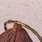 Fortune Jewel Bamboo Copper Brass Luck Strength Bracelet Bangle