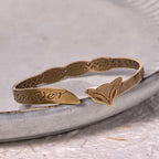Fortune Jewel Fox Head Copper Brass 'Love You Forever' Luck Self Care Bracelet Bangle