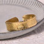 Fortune Jewel Great Compassion Mantra Copper Brass Luck Self Care Bracelet Bangle