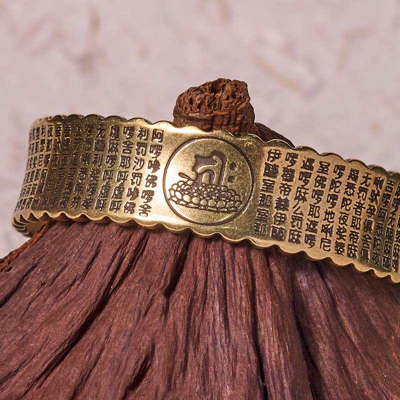 Fortune Jewel Great Compassion Mantra Copper Brass Luck Self Care Bracelet Bangle