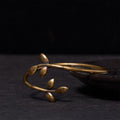 Fortune Jewel Lucky Clover Copper Brass Healing Bracelet Bangle