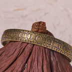 Fortune Jewel Hundred Blessings Fu Character Copper Brass Luck Bracelet Bangle