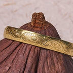 Fortune Jewel Daisy Flower Vine Copper Brass Luck Self Care Cuff Bracelet Bangle