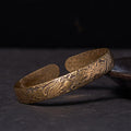 Fortune Jewel Dragon And Phoenix Playing With A Pearl Carved Copper Brass Luck Protection Bracelet Bangle