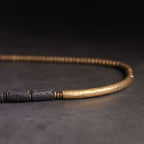 Fortune Jewel Vintage Lava Rock Copper Brass Multi-turn Wrap Calm Bracelet