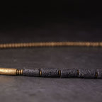 Fortune Jewel Vintage Lava Rock Copper Brass Multi-turn Wrap Calm Bracelet