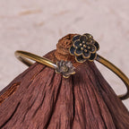 Fortune Jewel Peach Blossom Copper Brass Healing Bracelet Bangle
