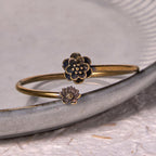 Fortune Jewel Peach Blossom Copper Brass Healing Bracelet Bangle