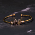 Fortune Jewel Pi Xiu Carrying Compass Fu Character Copper Brass Luck Wealth Bracelet Bangle