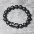 Fortune Jewel Matte Frosted Surface Black Onyx Ebony Protection Bracelet