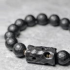 Fortune Jewel Matte Frosted Surface Black Onyx Ebony Protection Bracelet