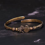 Fortune Jewel Pi Xiu Carrying Coin Ingot Copper Brass Luck Wealth Bracelet Bangle
