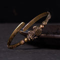 Fortune Jewel Pi Xiu Carrying Coin Ingot Copper Brass Luck Wealth Bracelet Bangle