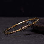 Fortune Jewel Bamboo Lotus Flower Copper Brass Peace Bracelet Bangle
