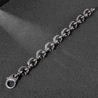 Fortune Jewel Square Rivets Titanium Steel Good Luck Balance Bracelet