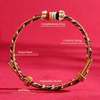 Fortune Jewel Five Elements Colorful String Completeness Knot Reef Knot Braid Luck Bracelet