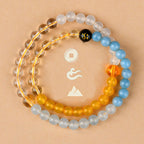 Fortune Jewel Five Elements Various Crystal Agate Strawberry Quartz Wisdom Bracelet