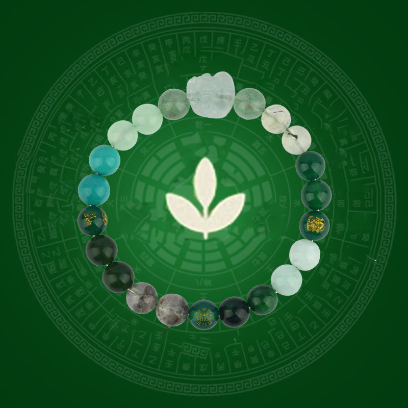 Fortune Jewel Five Elements Various Crystal Agate Pixiu Wealth Bracelet