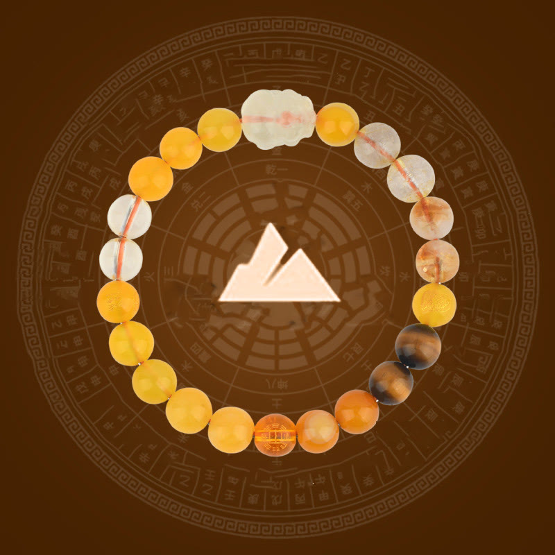Fortune Jewel Five Elements Various Crystal Agate Pixiu Wealth Bracelet