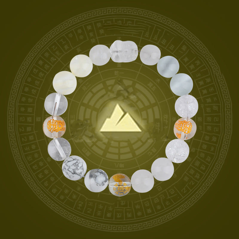 Fortune Jewel Five Elements Various Crystal Agate Pixiu Wealth Bracelet