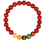 Fortune Jewel Five Elements Various Agate Jambhala Luck Bracelet