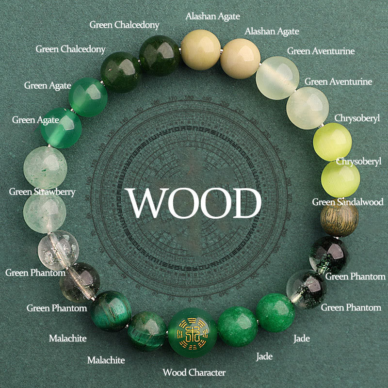 Fortune Jewel Five Elements Various Agate Balance Luck Bracelet