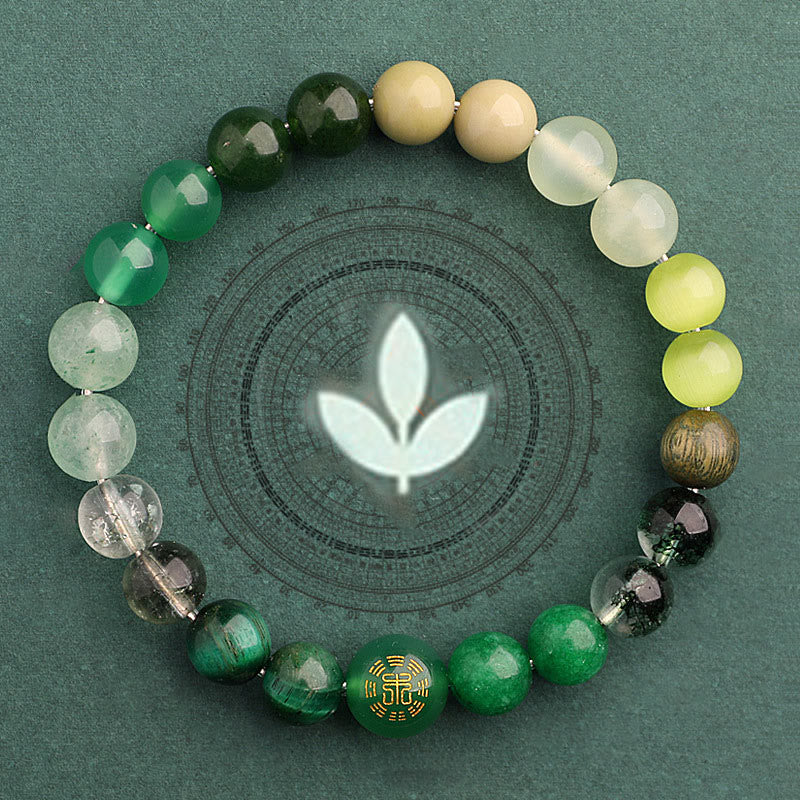 Fortune Jewel Five Elements Various Agate Balance Luck Bracelet
