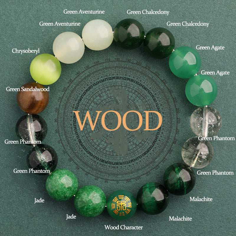 Fortune Jewel Five Elements Various Agate Balance Luck Bracelet