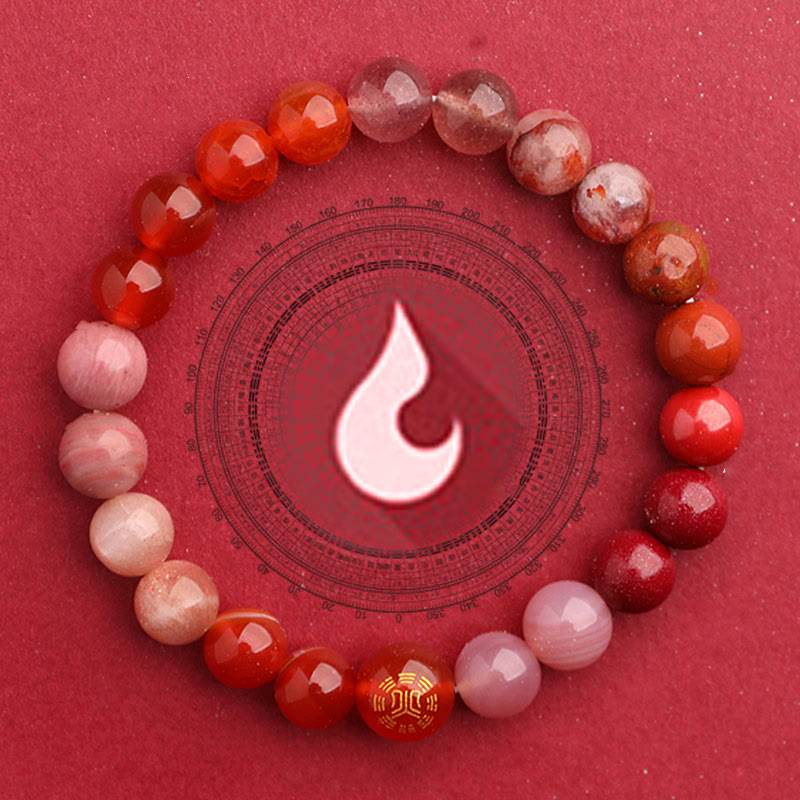 Fortune Jewel Five Elements Various Agate Balance Luck Bracelet