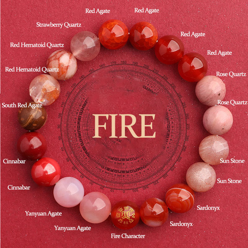 Fortune Jewel Five Elements Various Agate Balance Luck Bracelet