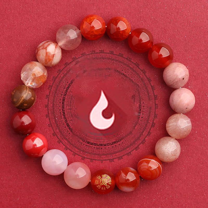 Fortune Jewel Five Elements Various Agate Balance Luck Bracelet