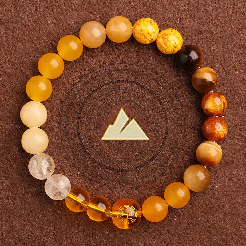 Fortune Jewel Five Elements Various Agate Balance Luck Bracelet