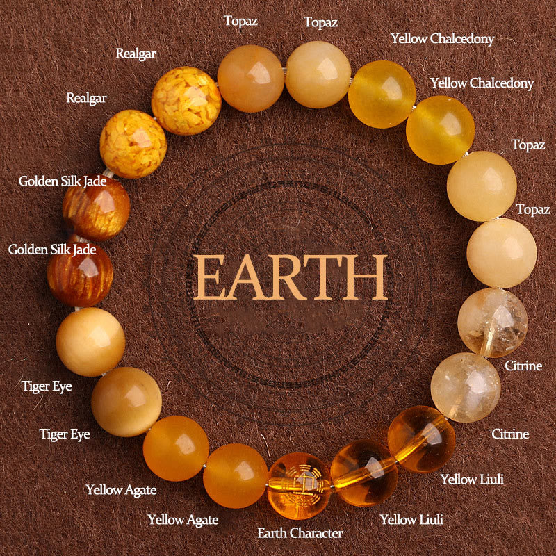 Fortune Jewel Five Elements Various Agate Balance Luck Bracelet