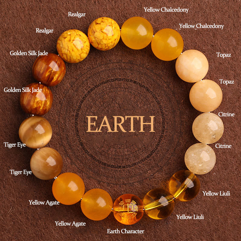 Fortune Jewel Five Elements Various Agate Balance Luck Bracelet