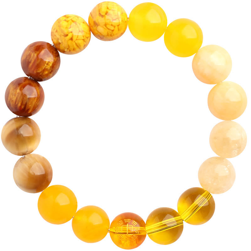 Fortune Jewel Five Elements Various Agate Balance Luck Bracelet