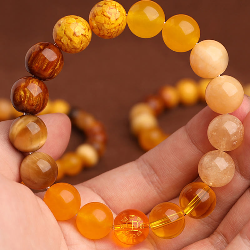 Fortune Jewel Five Elements Various Agate Balance Luck Bracelet