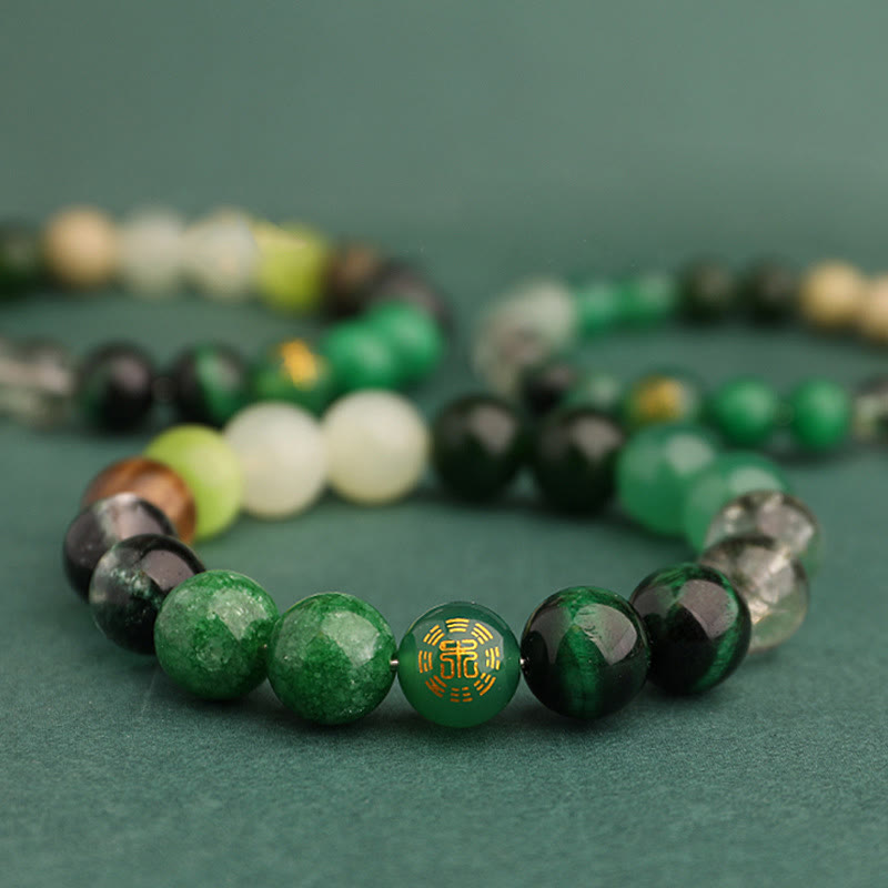 Fortune Jewel Five Elements Various Agate Balance Luck Bracelet