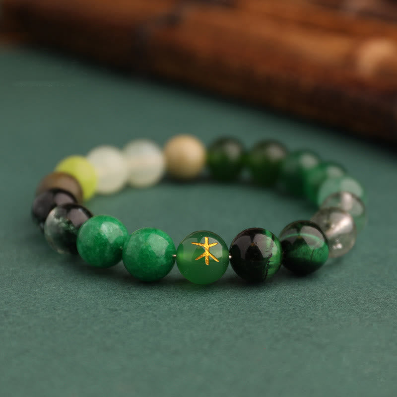 Fortune Jewel Five Elements Various Agate Balance Luck Bracelet