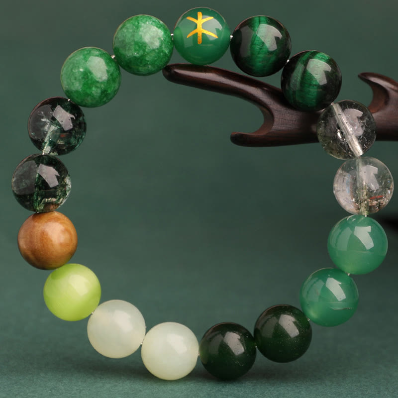 Fortune Jewel Five Elements Various Agate Balance Luck Bracelet