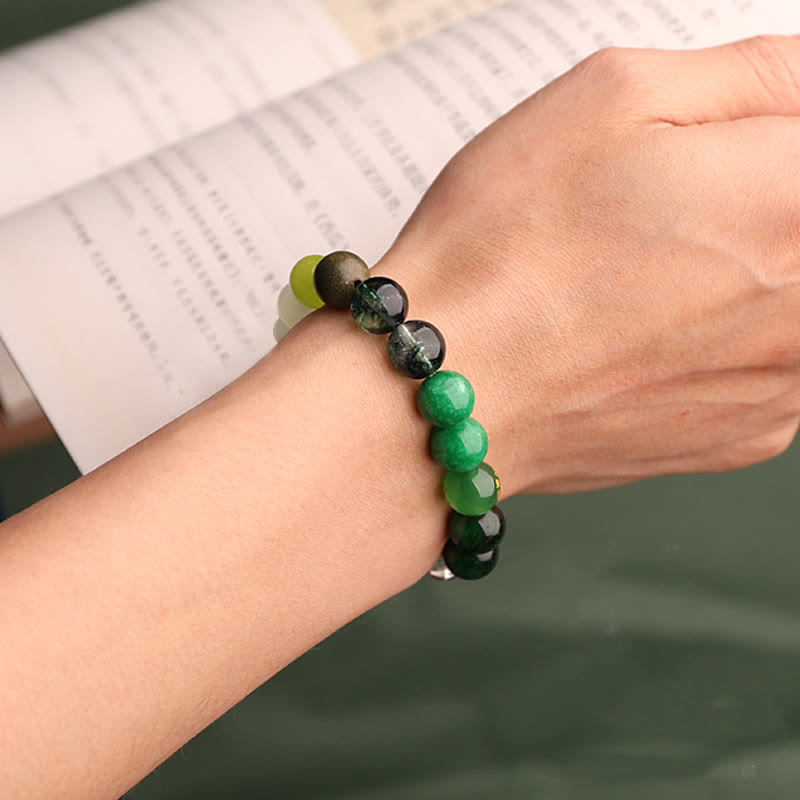 Fortune Jewel Five Elements Various Agate Balance Luck Bracelet