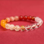 Fortune Jewel Five Elements Various Agate Crystal Sun Stone Wisdom Bracelet