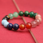 Fortune Jewel Five Elements Various Agate Crystal Sun Stone Wisdom Bracelet