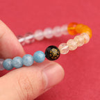 Fortune Jewel Five Elements Various Agate Crystal Sun Stone Wisdom Bracelet