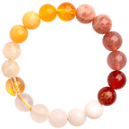 Fortune Jewel Five Elements Various Agate Crystal Sun Stone Wisdom Bracelet